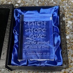Engraved Glass Plaque with Inspirational Quote